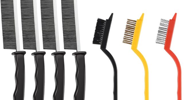 Crevice Cleaning Brush,8 Pcs Multifunctional Cleaning Brush Tools,Hard Bristle Crevice Cleaning Brush,Crevice Cleaning Brushes for Household Use Bathroom Tiles Kitchen Practical and Durable