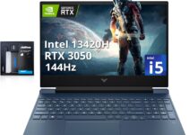 HP Victus 15.6″ 144Hz FHD Gaming Laptop, Intel Core i5-13420H, 16GB RAM, 512GB PCIe SSD, NVIDIA GeForce RTX 3050, Backlit Keyboard, Wi-Fi 6, Bluetooth, Win 11 Pro, Blue, 128GB Hotface Extension Set