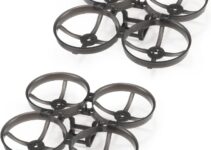 Happymodel Mobula8 85mm Wheelbase Drone Frame Accessories, 2PCS Black Micro FPV Whoop Frame for 2 inch Props 702/703/802/1002/1102/1103 Brushless Motors 1-2S Carbon Fiber Racing Quadcopter Frames