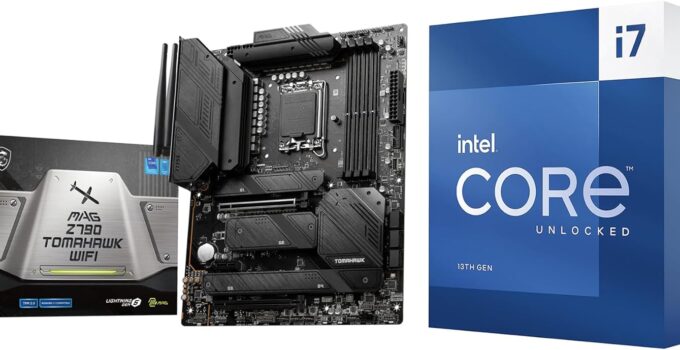 INLAND Micro Center Motherboard CPU Combo – Intel i7-13700K Desktop Processor 16 cores 30M Cache up to 5.4 GHz + MSI MAG Z790 Tomahawk WiFi Gaming Motherboard