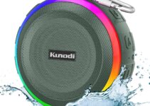 Kunodi Bluetooth Shower Speaker with IPX7 Waterproof, Dynamic Lights, Crisp Clear Sound, True Wireless Stereo, Clip Portable for Pool Beach Boat Kayak Float Golf