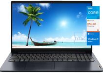 Lenovo IdeaPad 15.6″ FHD Premium Laptop (Latest Model) | Intel QuadCore Processor | 8GB RAM | 640GB SSD (128GB eMMC+512GB PCIe SSD), 1-Year Microsoft 365, WiFi 6, Long Battery Life, TiTac, Windows 11