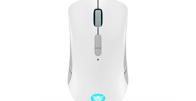 Lenovo Legion M600 RGB Wireless Gaming Mouse – 16,000 DPI, 9 Programmable Buttons, 200-Hour Battery Life, 50-Million Clicks Durability – Ambidextrous Computer Mouse (Stingray)