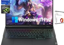 Lenovo Legion Pro 7 Gaming Laptop – 16″ WQHD IPS 240Hz Display, Intel Core i9-13900HX, GeForce RTX 4080, 64GB DDR5 RAM, 2TB SSD, RGB Backlit KB, Wi-Fi 6E, Win 11 Pro, Microsoft Office Lifetime License