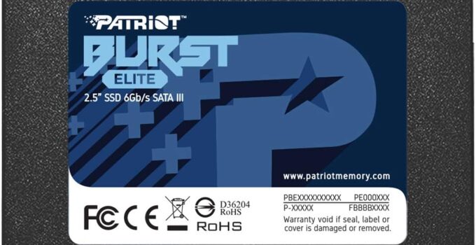 Patriot Burst Elite 1.92TB Internal SSD – SATA 3 2.5″ – Solid State Drive – PBE192TS25SSDR