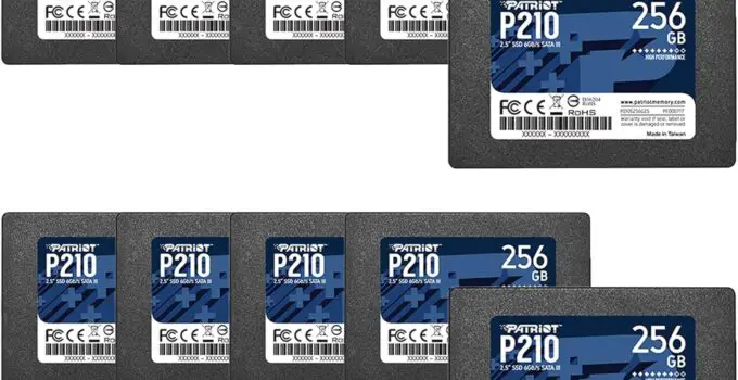 Patriot P210 SATA 3 256GB SSD 2.5 Inch Internal Solid State Drive 10 Pack, Lot of 10 – P210S256G25