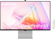SAMSUNG 27″ ViewFinity S9 Series 5K Computer Monitor, Thunderbolt 4, DisplayPort, Matte Display, 4K Slimfit-Camera, Slim Metal Design, AirPlay, Smart-TV Apps, Gaming Hub, LS27C900PANXZA, 2023