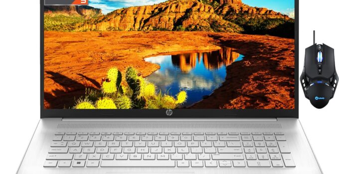HP 17.3″ Touchscreen Laptop for Business, Brightview HD+ Display, AMD Ryzen 5 7530U (6-Core) Processor(Beats i7-1165G7), 64GB RAM, 1TB SSD, Full-Size Keyboard, Wi-Fi 6, HDMI, Windows 11 Pro