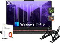 ASUS TUF A17(2024) Gaming Laptop – 17.3″ FHD 144Hz Display, AMD Ryzen 9-7940HS, 32GB DDR5, 1TB SSD, NVIDIA GeForce RTX 4050, Backlit Keyboard, Windows 11 Pro, Office Lifetime License & Laptop Stand