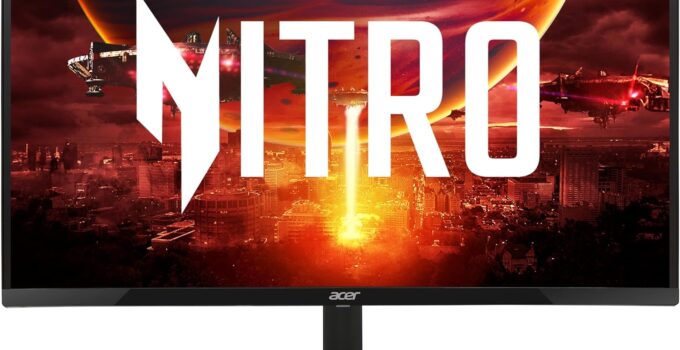 Acer Nitro 27″ 1500R Curved Full HD PC Gaming Monitor | AMD FreeSync Premium | 240Hz | 1ms VRB | Speakers | HDR10 | ErgoStand | VESA Mounting Compliant | 1 x DP 1.4 & 2 x HDMI 2.0 | XZ270 X2bmiiphx