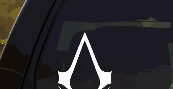DW – Assassin’s Creed Game Logo Vinyl Die Cut Decal Bumper Sticker for Cars, Trucks, Laptops and Windows| White | 6.5”