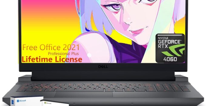 Dell G15 5530 Gaming Laptop Computer – 15.6″ FHD (1920×1080) 120Hz Display, i7-13650HX CPU, 64GB DDR5 RAM, 1TB SSD, NVIDIA GeForce RTX 4060 8GB GDDR6, Win 11 Pro with Microsoft Office Lifetime Lisence