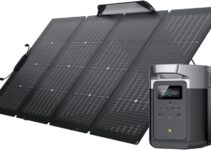 EF ECOFLOW Solar Generator DELTA Max (2000) 2016Wh with 220W Solar Panel, 6 X 2400W (5000W Surge) AC Outlets, Portable Power Station for Home Backup Outdoors Camping RV Emergency