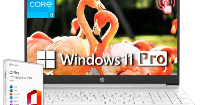 HP 15.6″ Touchscreen Laptop Computer for Student & Business, 12th Gen Intel i3-1215U Processor, 32GB RAM, 1TB SSD, Long Battery Life, Thin & Light, Microsoft Office Lifetime License & Windows 11 Pro