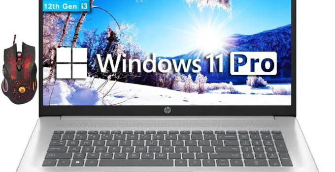 HP 2024 Newest 17 Inch Business Laptop, 17.3” FHD IPS Screen, 12th Gen Intel i3 1215U Processor, 32GB RAM, 2TB SSD, Intel UHD Graphics, Webcam, Anti-Glare, HD Camera, Wi-Fi, Windows 11 Pro