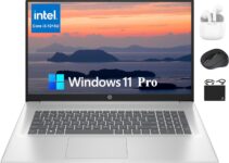 HP 2024 Newest 17 Pavilion Laptop, 17.3” FHD IPS Anti-Glare Display, 6-Core Intel i3-1215U, 32GB RAM, 1TB SSD, Wi-Fi, Privacy Camera, Fast Charge, Long Battery, Windows 11 Pro +HubxcelAccessory