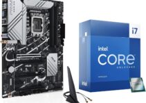 INLAND CPU Motherboard Combo – Intel Core i7-13700K 13th Gen 16-Cores LGA 1700 125W Gaming Desktop Processor Bundle with ASUS Prime Z790-V AX Motherboard