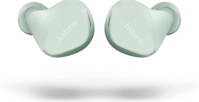Jabra Elite 4 Active in-Ear Bluetooth Earbuds – True Wireless Earbuds with Secure Active Fit, 4 Built-in Microphones, Active Noise Cancellation and Adjustable HearThrough Technology – Mint