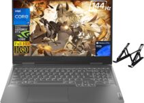 Lenovo LOQ Gaming Laptop Computer – 15.6″ FHD 144Hz Display, i7-13700H (up to 5GHz), NVIDIA GeForce RTX 4060, 32GB DDR5 RAM, 2TB SSD, WiFi 6, Backlit Keyboard, Win 11 Pro, with Laptop Stand
