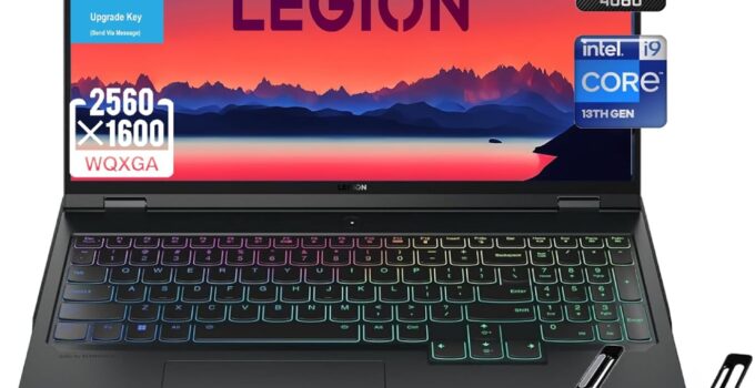Lenovo Legion Pro-7 Gaming Laptop – 16″ 240Hz Display, Intel 24-Core i9-13900HX, GeForce RTX 4080, 32GB DDR5 RAM, 1TB SSD, Backlit Keyboard, Windows 11 Pro, with Laptop Stand