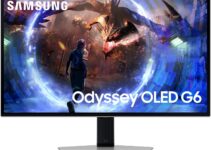 SAMSUNG 27-Inch Odyssey G6 (G60SD) Series OLED Gaming Monitor with QHD 360Hz 0.03ms, Anti-Glare, Sleek Metal Design, LS27DG602SNXZA, 2024
