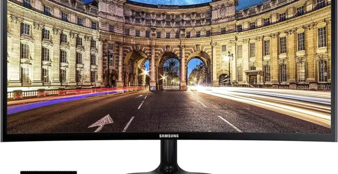 Samsung CF390 24″ 16:9 Curved LCD FHD 1920×1080 Curved Desktop Black Monitor for Multimedia, Personal, Business, HDMI, VGA, VESA Mountable, Eye Saver Mode & Flicker Free Technology (LC24F390FH)