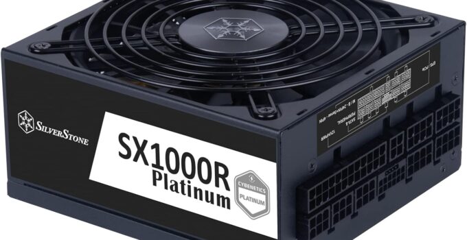 SilverStone Technology SX1000R Platinum Cybenetics Platinum 1000W SFX12V 4.0 & PCIe 5.0 Fully Modular SFX-L Power Supply, SST-SX1000R-PL