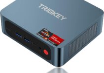 TRIGKEY Mini PC Ryzen 7 S5 5700U(8 Cores, 16 Threads) Mini Computer 32GB DDR4 500GB M.2 NVME(Max 3000MB/S) SSD Gaming S5 Mini Computer OS Pro. Wi-Fi 6/Bluetooth 5.2/4K@60Hz/HDMI+DP/USB 3.0 Micro PC
