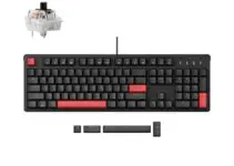 X3 Wired Mechanical Gaming Keyboard, 100% Layout with QMK/VIA Programmable Keyboard, Brown Switch