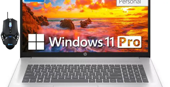 hp 2024 Newest 17 Touchscreen Laptop for Business, 17.3” HD+ Display, Intel Pentium Silver N5030 Processor, 64GB RAM, 2TB SSD, 1-Year Microsoft Office 365, Intel UHD Graphics, Windows 11 Pro
