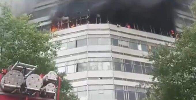 Fire Rages at Moscow Research Center Behind Signal-Jamming Tech—Video