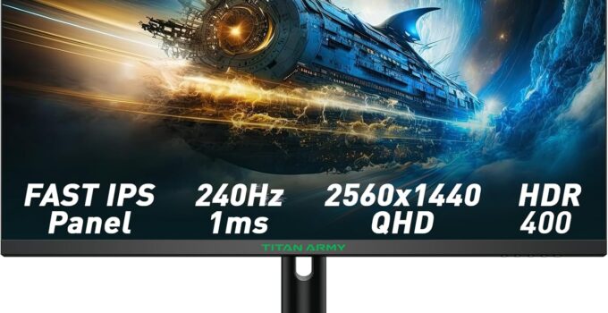 32 Inch 240Hz 1440p Gaming Monitor,QHD 2560 x 1440p Fast IPS 1msGTG,HDR400 97% DCI-P3 Adaptive-Sync,Low Blue Light,Aadjustable Stand，2 x HDMI 2.1,2 x DP 1.4 P32A2S2