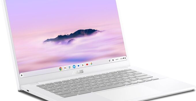 ASUS Chromebook Plus CX34 Laptop with Google AI, 14″ Display (1920×1080), Intel® Core™ i3-1215U Processor, 8GB RAM, 256GB UFS Storage, ChromeOS, White, CX3402CBA-DH386-WH