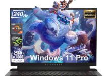 Alienware M16 AMD Gaming Laptop – 16" WQXGA 240Hz Display, AMD Ryzen 9-7845HX Processor, NVIDIA GeForce RTX 4080, 64GB DDR5 RAM, 4TB SSD, FHD IR Webcam, WiFi 6, Backlit Keyboard, Windows 11 Pro