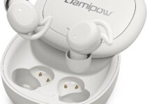 Damipow Wireless Sleep earbuds, Invisible Bluetooth 5.3 in Ear Sleep Earphones, Noise Blocking Sleeping Headphones for Side Sleepers, Micro Sleepbuds Built-in Mic for Music, Working, Hiking(off-White)