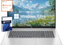 HP 2024 Newest 17 Inch Business Laptop,FHD IPS Display,Intel Core i3 1215U Processor,32GB RAM,1TB SSD,Intel UHD Graphics,Anti-glare,HD Camera,Wi-Fi,Fast Charge,Windows 11 Pro,Natural Silver