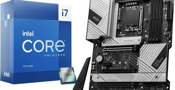 INLAND CPU Motherboard Combo – Intel core i7-13700K 13th Gen 16-Cores LGA 1700 125W Gaming Desktop Processor Bundle with MSI PRO Z790-A MAX WiFi 7 Motherboard