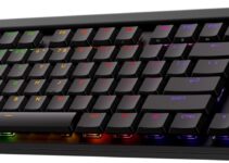 Logitech G515 LIGHTSPEED TKL Low Profile Wireless Gaming Keyboard, LIGHTSYNC RGB, Thin Tenkeyless Design, double-shot PBT Keycaps, Linear (Red) Mechanical Switches – Black