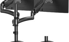 MOUNTUP Dual Monitor Stand Height Adjustable Monitor Desk Mount Gas