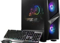 MSI Codex R Gaming Desktop, Intel Core i5-13400F, GeForce RTX 4060, 32GB RAM, 1TB SSD, RGB Fan Cooling, Wi-Fi, Keyboard & Mouse Included, DIY Friendly, Windows 11 Home