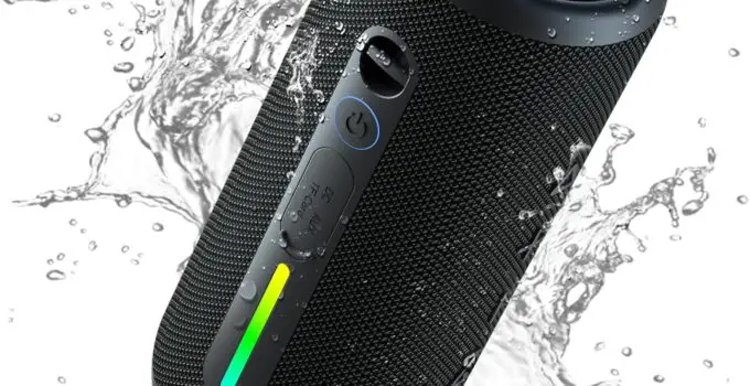 OHAYO Portable Bluetooth Speaker, IPX7 Waterproof Wireless Speaker with 24W Loud Stereo Sound, Active Extra Bass, Bluetooth 5.3, RGB Lights, Dual Pairing, Up to 30H Playtime for Home, Outdoor, Party