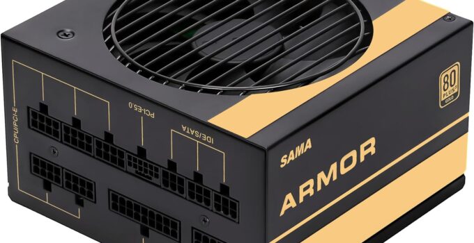 SAMA 850W Black Power Supply 80 Plus Gold Full Voltage Full Modular FDB Silent Fan ECO Mode 12V PSU ATX Power Supply for All Graphics Cards Black 10 Year Warranty
