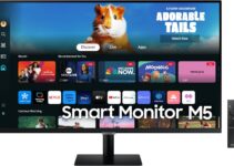 SAMSUNG 27-Inch M5 (M50D) Series FHD Smart Monitor with Streaming TV, Speakers, HDR10, Gaming Hub, Multiple Ports, Workout Tracker, Vision Accessibility Tools, LS27DM500ENXGO, 2024
