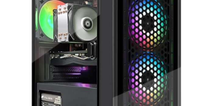 STGAubron-Gaming PC Computer Desktop-RX 580 8GB-Intel i7 Xeon E5 3.5-3.6GHz-16GB RAM-512GB SSD WiFi BT-5.0,W10H64, RGB Fanx3, RGB Keyboard & Mouse & Mouse Pad-Gaming Computer Tower-For Gamer,Streaming