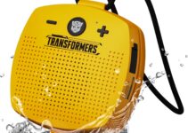 Transformers Portable Bluetooth Speaker IPX5 Small Waterproof Speakers Bluetooth Wireless Bluetooth 5.4 TWS 4.3W Loud Sound With Lanyard Long Playtime For Travel Beach Bicycle Outdoor Speaker(Yellow)