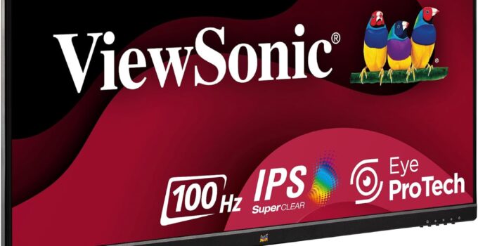 ViewSonic VA2709M 27 Inch IPS Full HD 1080p Monitor with 100Hz, Thin Bezels, Eye Care, HDMI, VGA Inputs for Home and Office