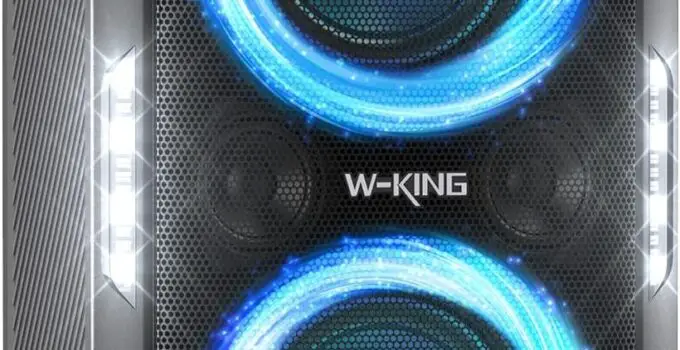 W-KING 250W PEAK Large Bluetooth Speaker Loudest/Massive 120dB/12 Custom Bass, V5.3 Big Party Boombox Portable Speaker Wireless Loud, Extra Deep Bass/6.5” Subwoofer, IPX5/LED/MIC&Guitar in/USB/TF/AUX