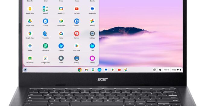 Acer Chromebook Plus 514 Laptop with Google AI – 14″ Full HD 1920 x 1080 IPS Display | Intel Core i3-N305 | 8GB LPDDR5 | 128GB SSD | Wi-Fi 6E | FHD Camera | Chrome OS | CB514-4H-38JA