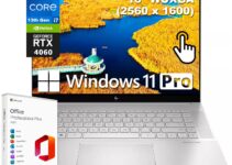 hp Envy Business Gaming Laptop 2024 Newest, 16″ WQXGA Touchscreen, Intel i7-13700H(14-Core), GeForce RTX 4060, 64GB RAM, 1TB SSD, Backlit Keyboard, Microsoft Office Lifetime License & Windows 11 Pro